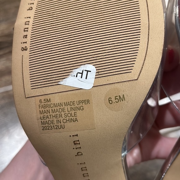 Gianni Bini Alana Clear Flower Dress Sandals - Picture 9 of 10